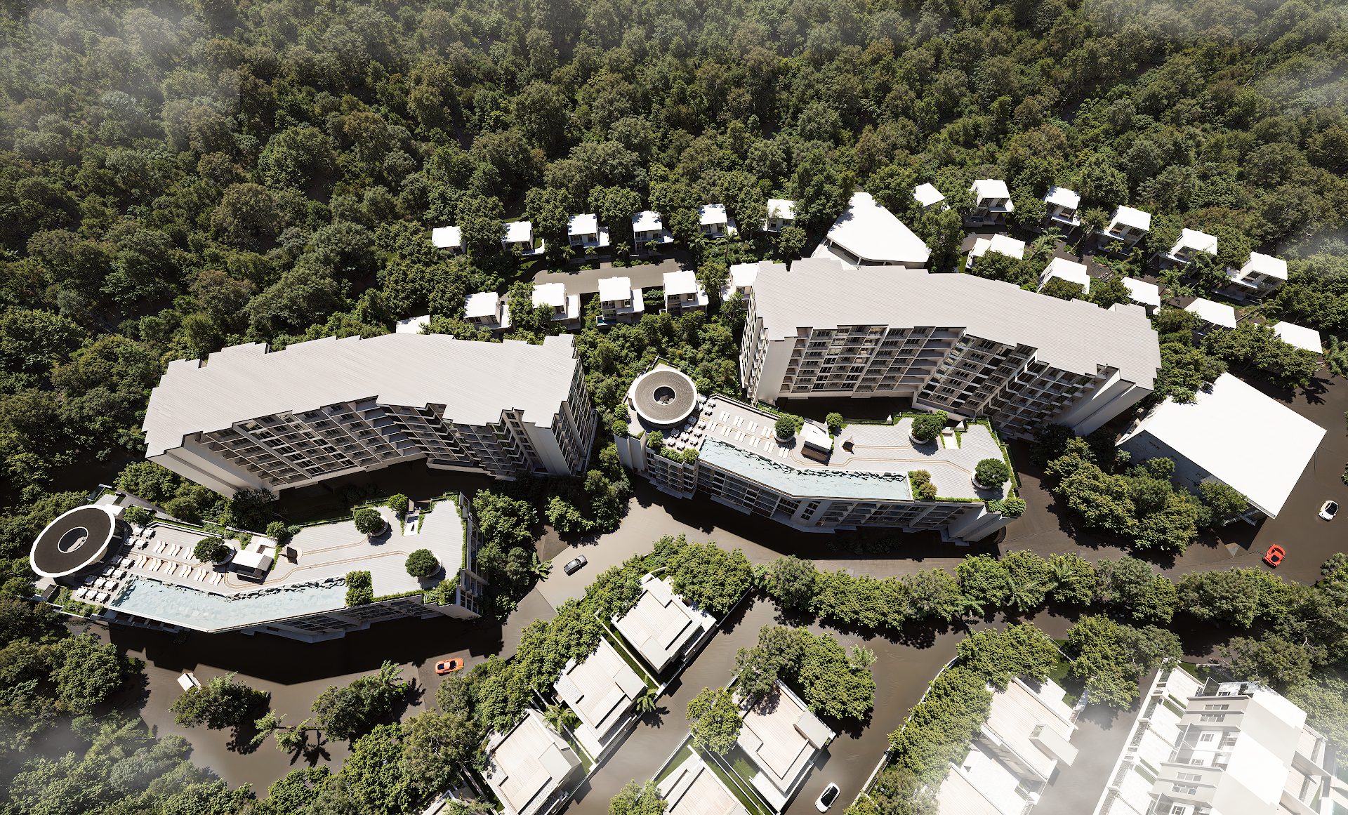 Aerial view of VIP Space Odyssey, Rawai, Phuket